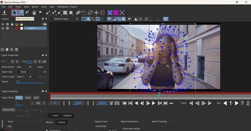 click the pick tool for spline
