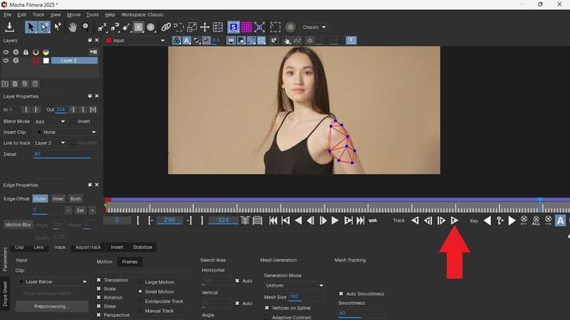 create an x spline layer