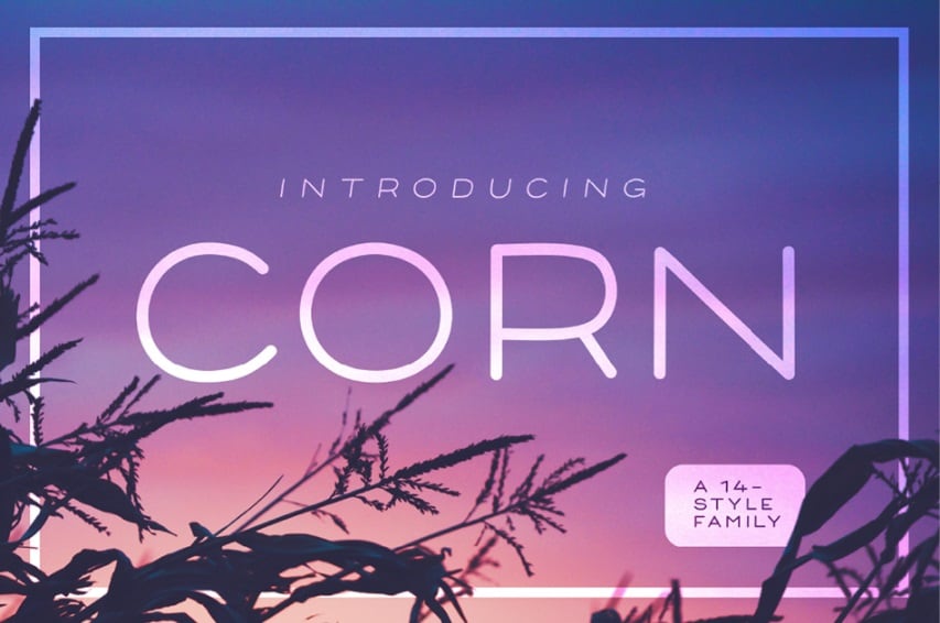 Современные шрифты Corn