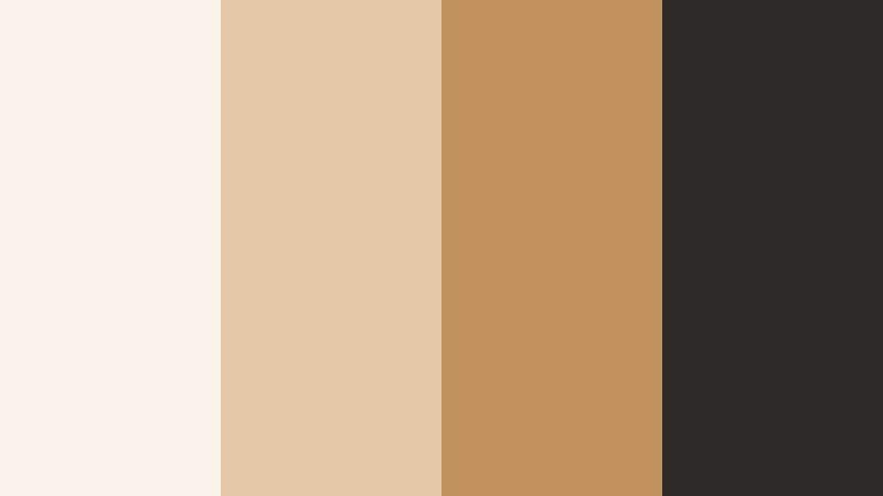modern studio neutral soft caramel color palette with hex codes