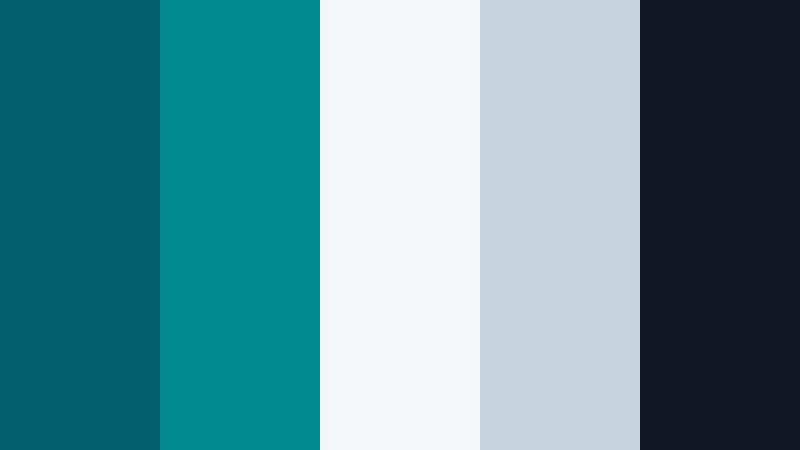 modern teal interface deep teal blue color palette with hex codes