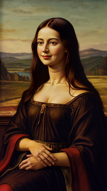 mona lisa face swap video result