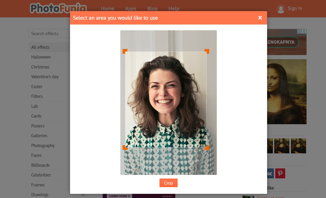 adjust and crop your image