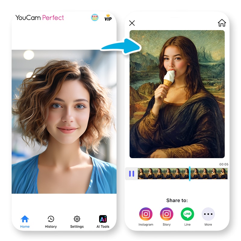 upload selfie to youcam perfect app