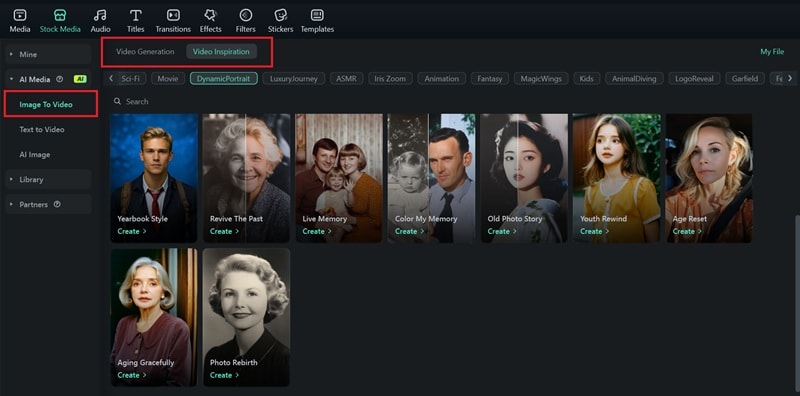access filmora ai image to video