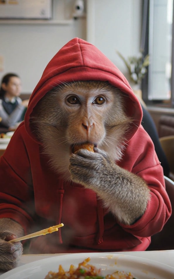 ai monkey video