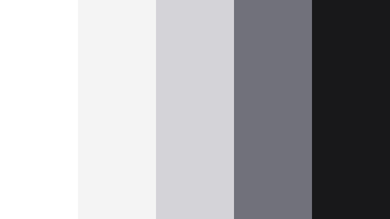 mono frame white vlog color color palette with hex codes