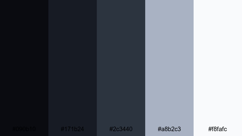 mono moon studio moonlight color palette with hex codes