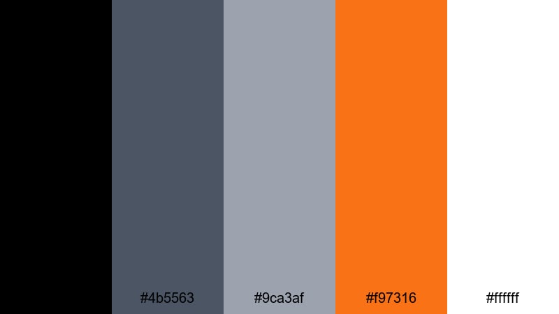 monochrome accent pop contrast color palette with hex codes