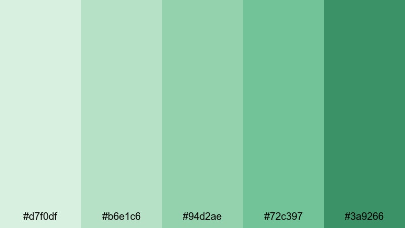 monochrome celadon grid celadon color palette with hex codes
