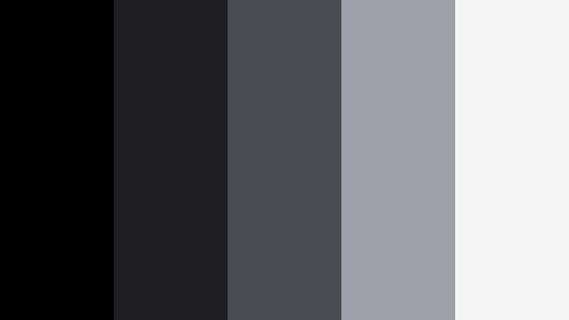 monochrome creator frame deep onyx color palette with hex codes