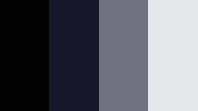 monochrome depth field coal black color palette with hex codes