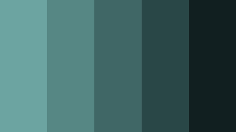 monochrome depth tide faded teal color palette with hex codes