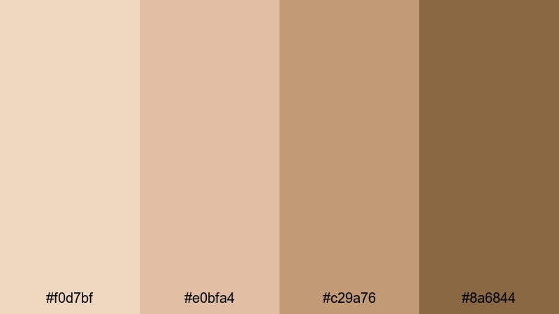 monochrome dune edit desert sand color palette with hex codes