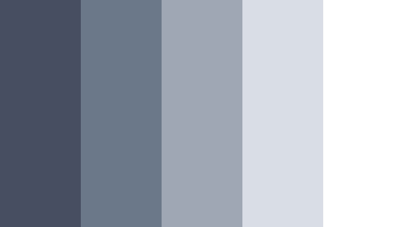 monochrome edit suite cool slate blue color palette with hex codes