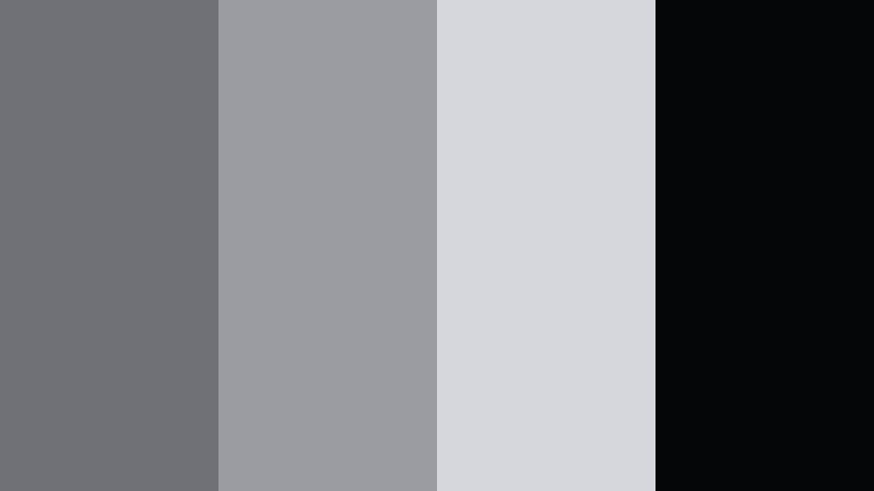 monochrome editorial edge storm gray color palette with hex codes