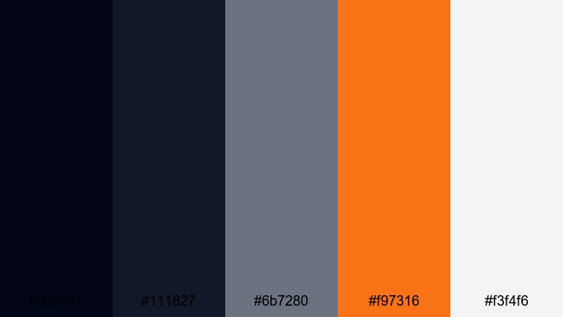 monochrome ember mist fire and ice color palette with hex codes