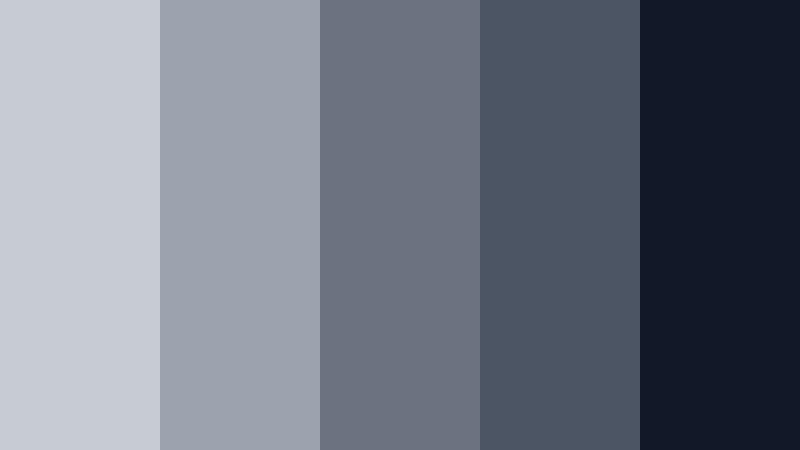monochrome focus frame cool ash gray color palette with hex codes