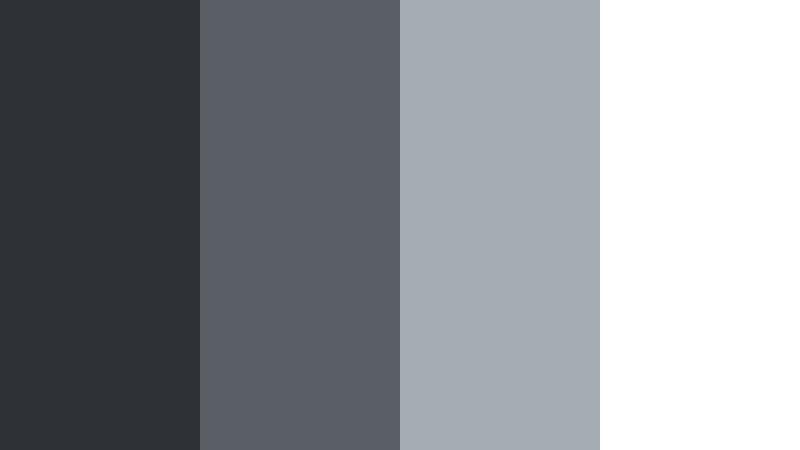 monochrome interface clean motion shadow gray color palette with hex codes