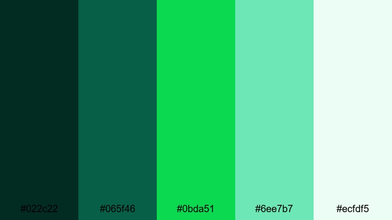 monochrome malachite focus malachite color palette with hex codes