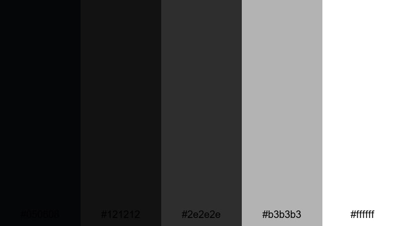 monochrome match day sports color palette with hex codes