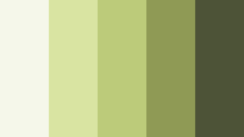 monochrome moss fade dusty lime color palette with hex codes