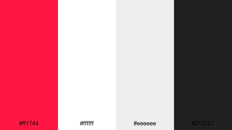 monochrome pop blocks pop art color palette with hex codes