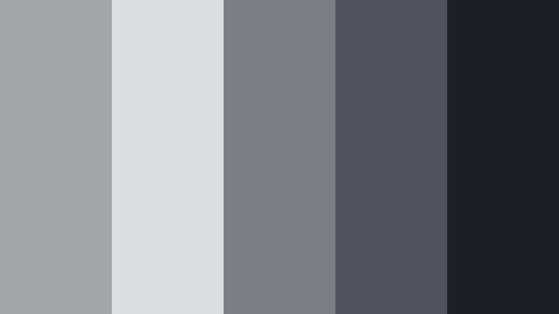 monochrome premiere frame silver screen gray color palette with hex codes