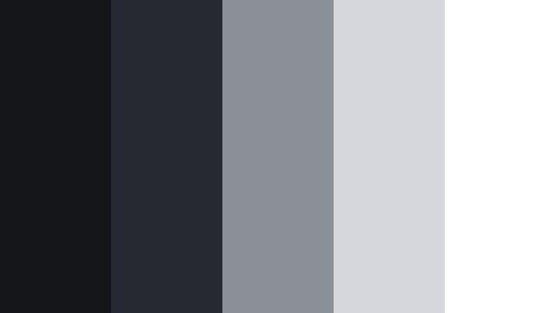 monochrome studio grid velvet charcoal color palette with hex codes