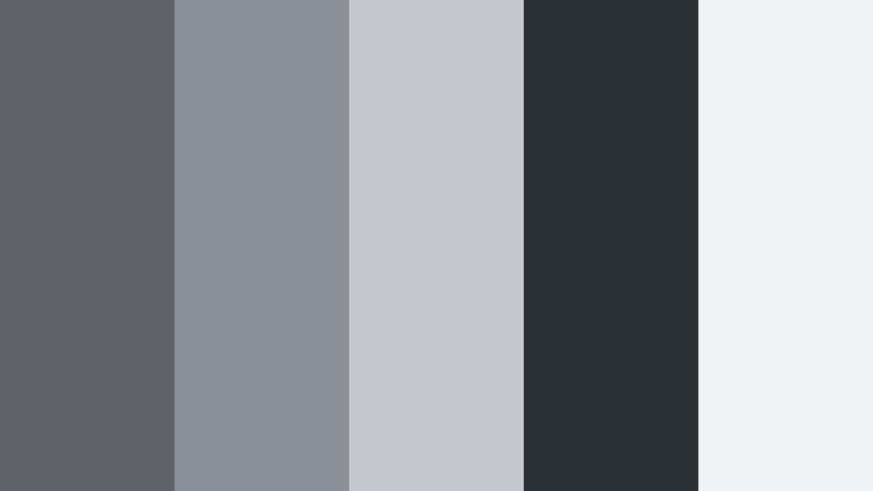 monochrome studio set meteor gray color palette with hex codes