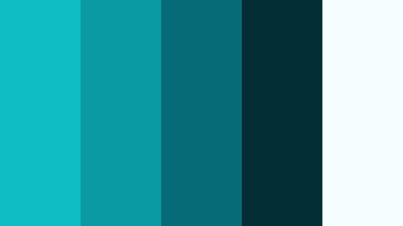 monochrome tide shift tropical aqua color palette with hex codes