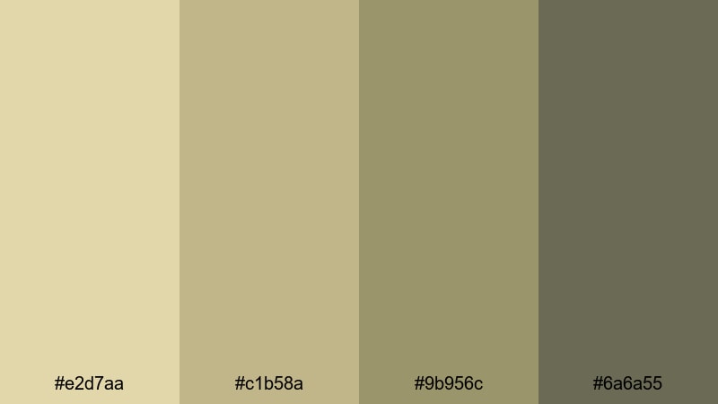 monochrome utility khaki khaki color palette with hex codes