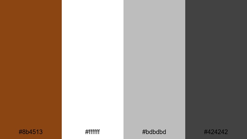 monoline logo basics saddle brown color palette with hex codes