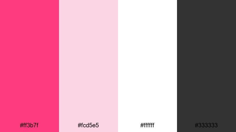 monoline raspberry brand raspberry pink color palette with hex codes