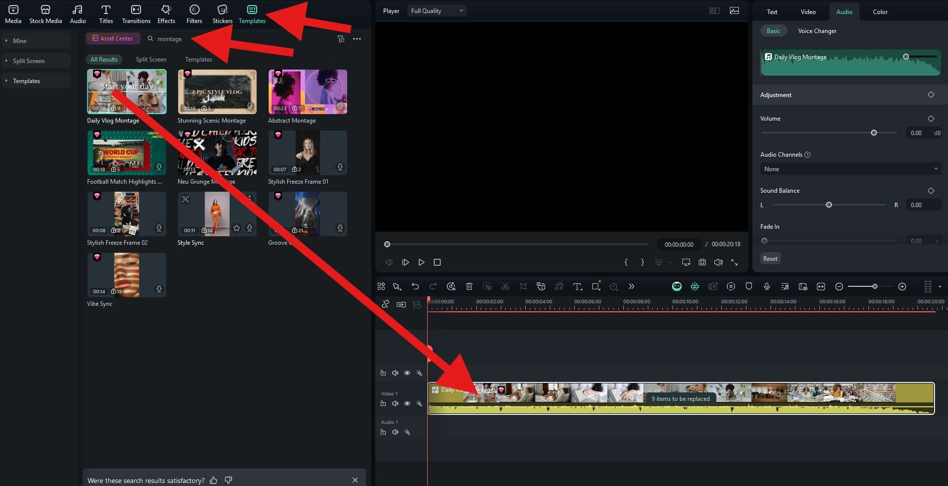 montage templates