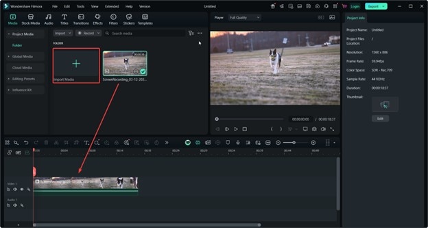 filmora import video