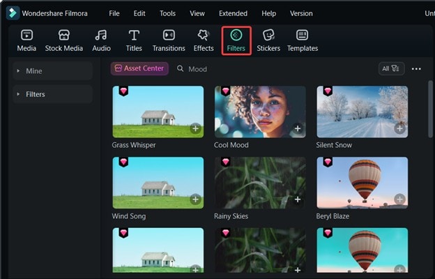filmora filters result