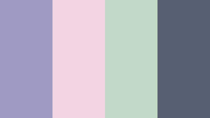 moonlit garden story dusty periwinkle color palette with hex codes