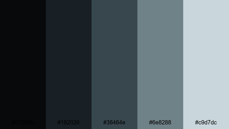 moonlit graveyard mist gothic color palette with hex codes