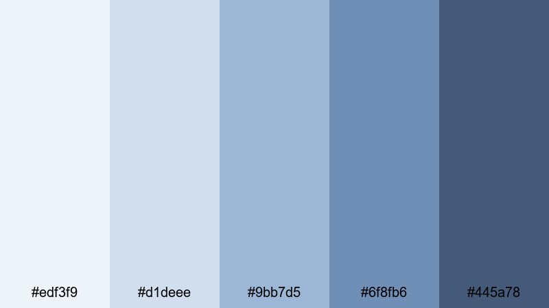 moonlit harbor haze silver blue color palette with hex codes