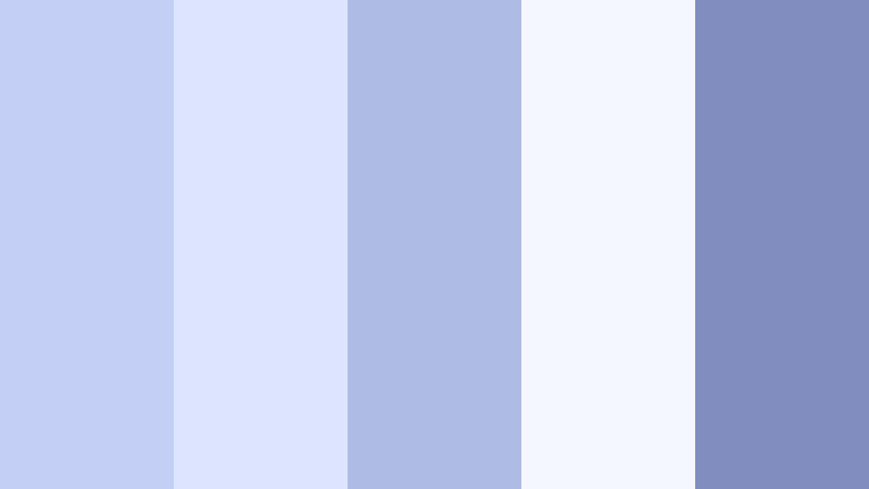 moonlit mist icy periwinkle color palette with hex codes
