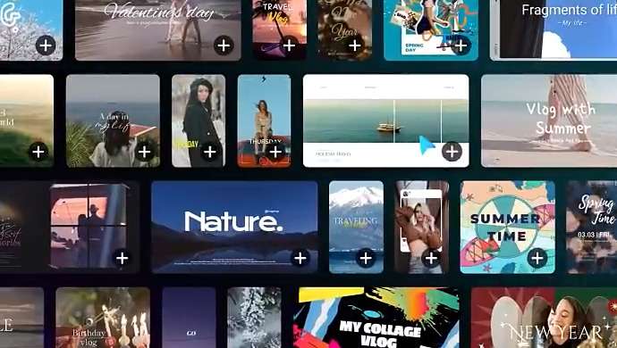 filmora templates and stock library