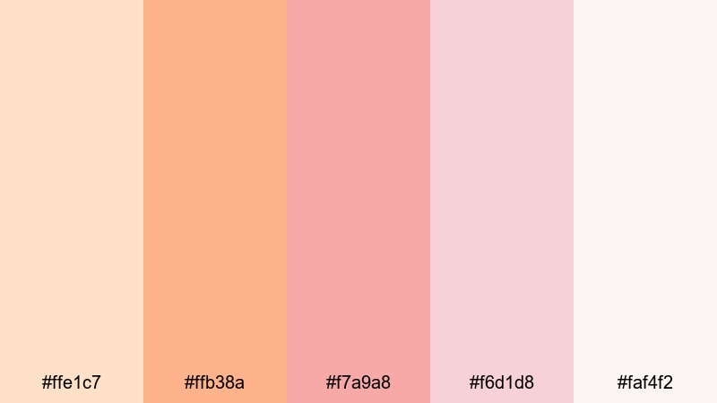 morning blush apricot apricot color palette with hex codes
