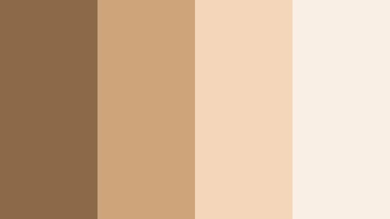 morning cafe glow latte brown color palette with hex codes