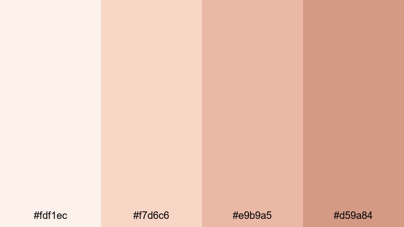 morning dew complexion skin color palette with hex codes