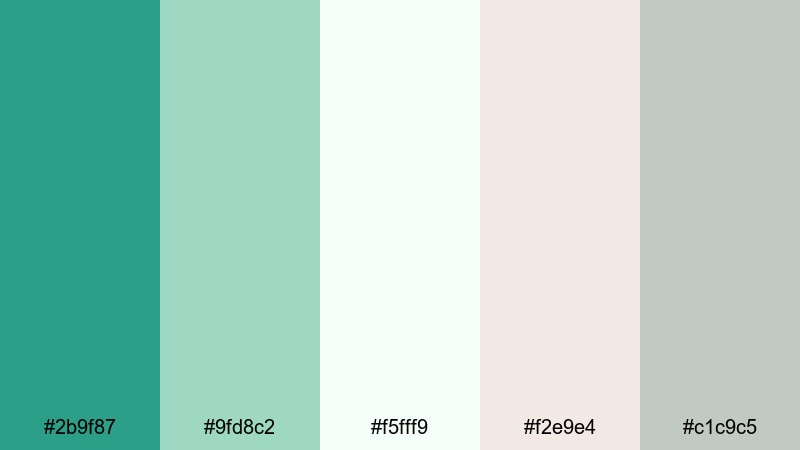 morning dew jungle jungle green color palette with hex codes