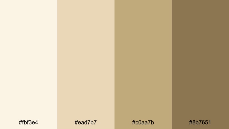morning dune haze sand color palette with hex codes