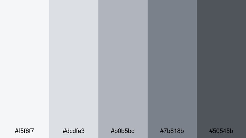 morning fog edit gray white color palette with hex codes