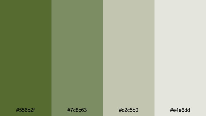 morning fog garrison army color palette with hex codes