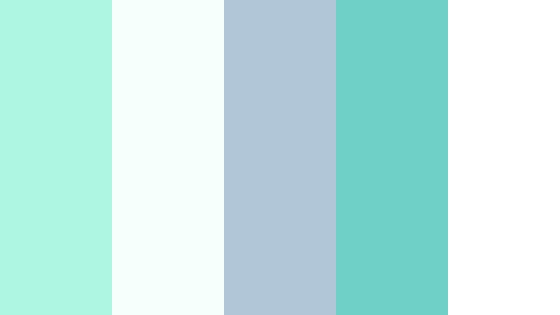 morning frost breeze icy mint color palette with hex codes